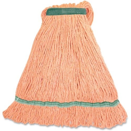 Genuine Joe Genuine Joe Wet Mop, Narrow Band, Blend, Looped, Medium, Orange GJOMOR1B